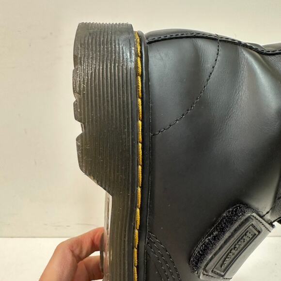 VERY GOOD Dr. Martens 1460 Easy On Accessible Boot Black Velcro Zip Women's 5 - Picture 14 of 14